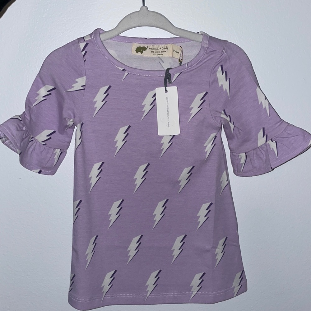 NWT lightning bolt dress by Monica + Andy baby 0-6 months